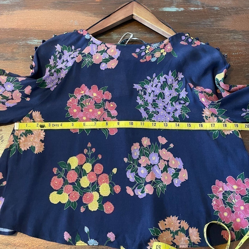 NWT ZARA Trafaluc Collection Women's Floral Cropped Top Size XS - Picture 8 of 10